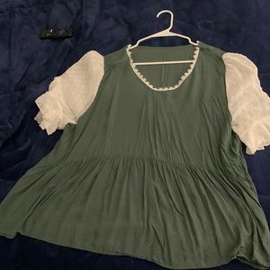 Forest green blouse